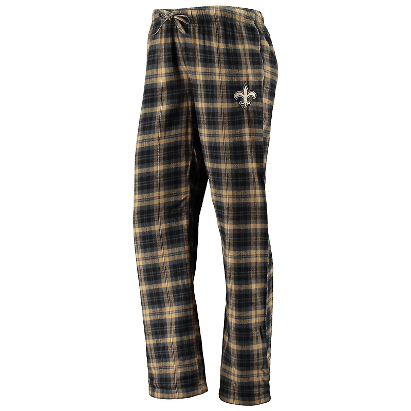 Women's Concepts Sport Black/Gold New Orleans Saints Logo Top & Pants Set