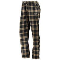 Women's Concepts Sport Black/Gold New Orleans Saints Logo Top & Pants Set