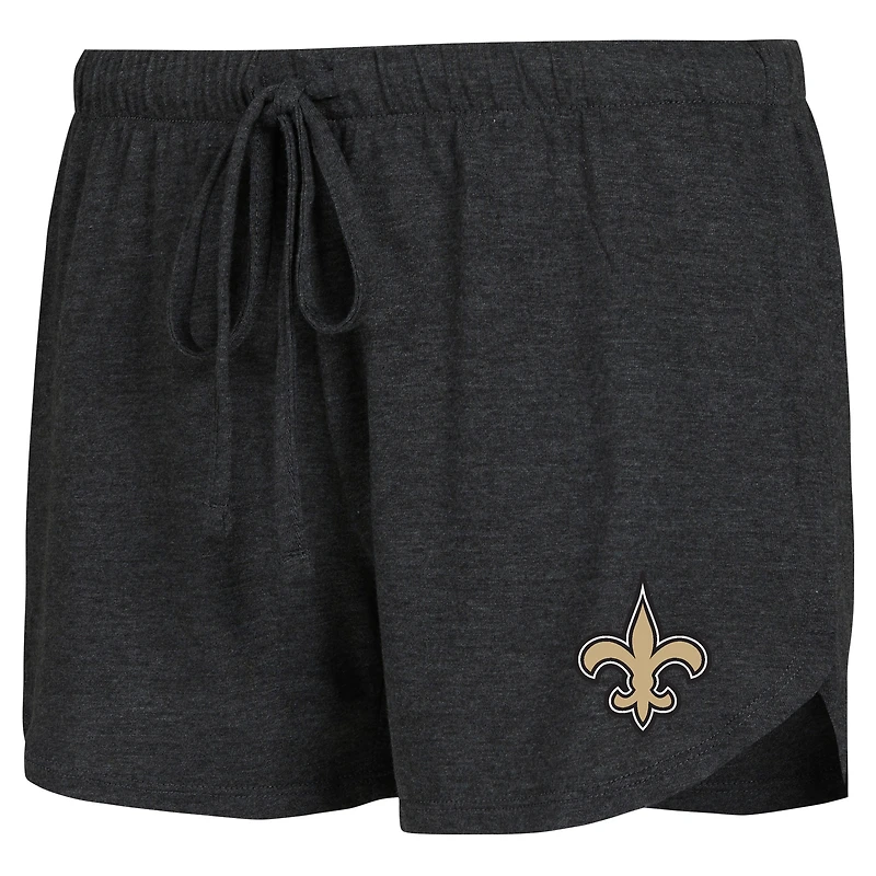 Women's Concepts Sport Black/Gold New Orleans Saints Raglan Long Sleeve Top & Shorts Lounge Set