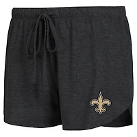 Women's Concepts Sport Black/Gold New Orleans Saints Raglan Long Sleeve Top & Shorts Lounge Set