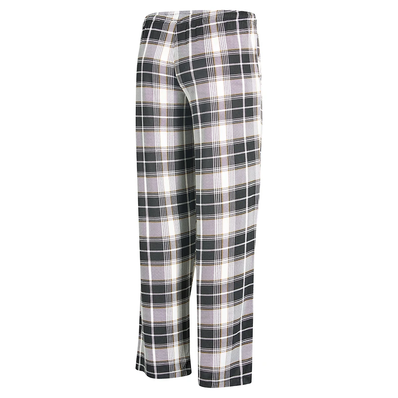 Pantalon en tricot à carreaux Ashford de la collection Concepts Sport pour femme, noir, des New Orleans Saints