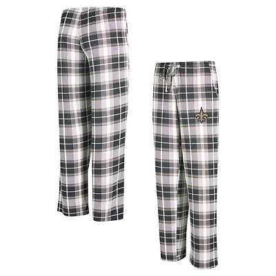 Pantalon en tricot à carreaux Ashford de la collection Concepts Sport pour femme, noir, des New Orleans Saints