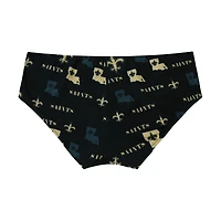 Culotte en tricot à imprimé mosaïque intégral Concepts Sport Black New Orleans Saints pour femme