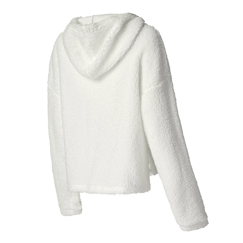Women's Concepts Sport  White New Orleans Saints Fluffy Pullover Sweatshirt & Shorts Sleep Set