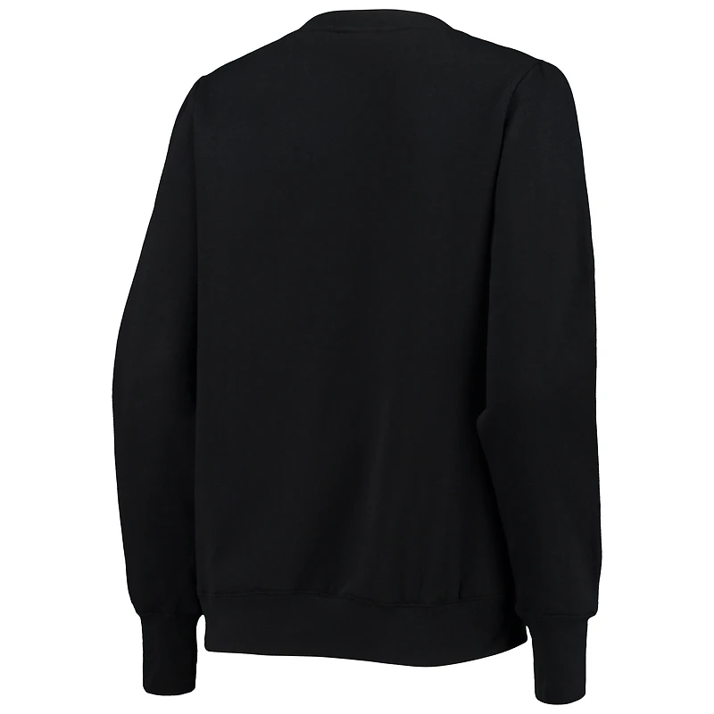 Cuce Sweat-shirt à encolure carrée pour femme New Orleans Saints Winners noir