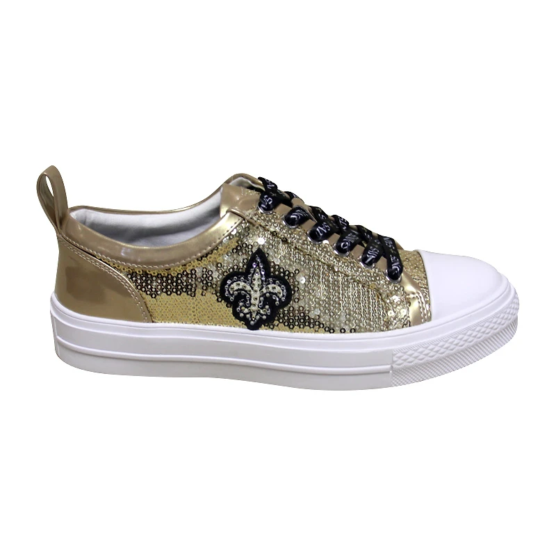 Baskets à paillettes Cuce Gold New Orleans Saints Team pour femmes