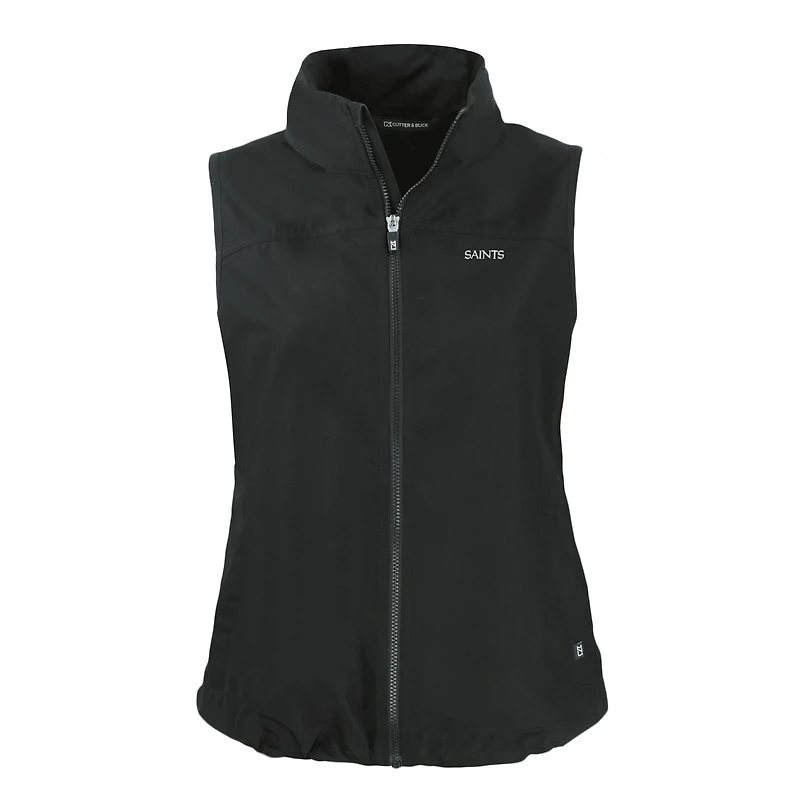 Sweat à capuche zippé entièrement recyclé pour femme, noir, Cutter & Buck, des Saints de la Nouvelle-Orléans, Charter Eco