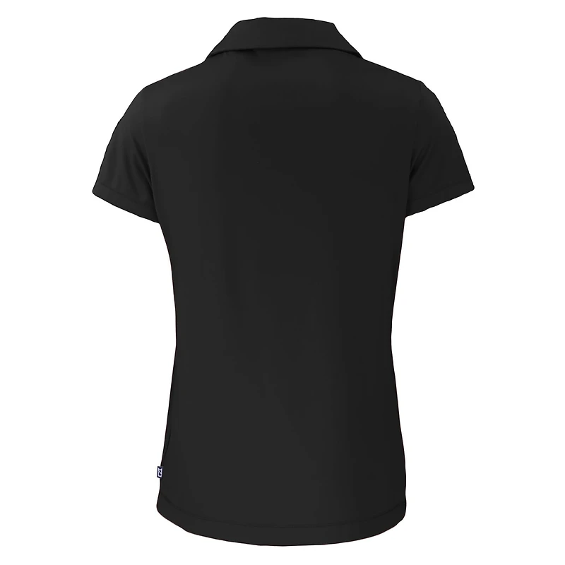 Women's Cutter & Buck Black New Orleans Saints Throwback Daybreak Eco Recycled V-Neck Polo