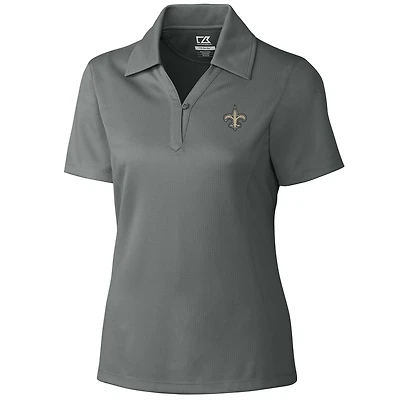 Women's Cutter & Buck Gray New Orleans Saints DryTec Genre Polo