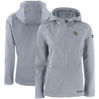 Women's Cutter & Buck Gray New Orleans Saints Evoke Eco Softshell Recycled Full-Zip Hooded Jacket