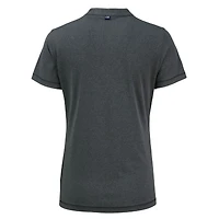 Polo à col en V Cutter & Buck pour femme, noir chiné, New Orleans Saints Forge Stretch Blade DryTec