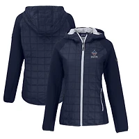 Veste hybride entièrement zippée Primaloft Eco pour femme, bleu marine, des New Orleans Saints, Americana Rainier