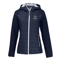 Veste hybride entièrement zippée Primaloft Eco pour femme, bleu marine, des New Orleans Saints, Americana Rainier