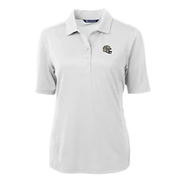 Women's Cutter & Buck  White New Orleans Saints Helmet Logo DryTec Virtue Eco Pique Recycled Polo