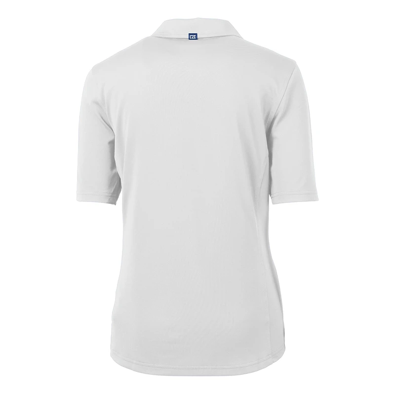 Women's Cutter & Buck  White New Orleans Saints Helmet Logo DryTec Virtue Eco Pique Recycled Polo