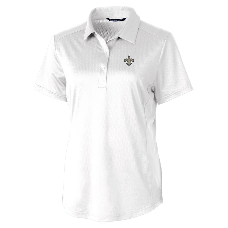Polo extensible texturé blanc Prospect des Saints de la Nouvelle-Orléans pour femme Cutter & Buck