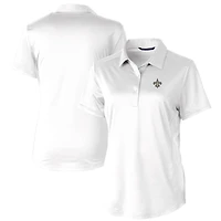 Polo extensible texturé blanc Prospect des Saints de la Nouvelle-Orléans pour femme Cutter & Buck
