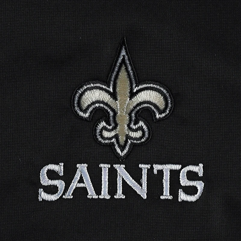 Women's Dunbrooke Black/Gray New Orleans Saints Hurricane Raglan Full-Zip Windbreaker