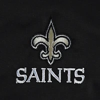 Women's Dunbrooke Black/Gray New Orleans Saints Hurricane Raglan Full-Zip Windbreaker