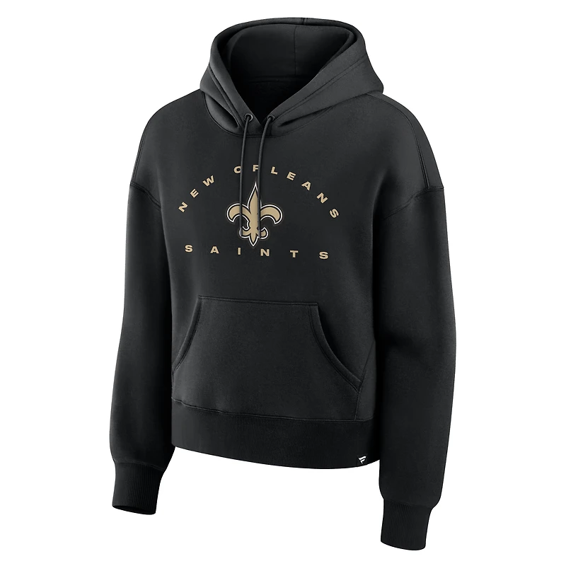 Women's Fanatics Black New Orleans Saints Eligible Receiver Legacy Pullover Hoodie