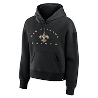 Women's Fanatics Black New Orleans Saints Eligible Receiver Legacy Pullover Hoodie