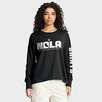 Women's Fanatics Black New Orleans Saints Hometown Legacy Long Sleeve T-Shirt