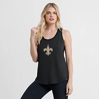 Women's Fanatics Black New Orleans Saints Iron Fan Tank Top