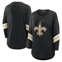 Women's Fanatics  Black New Orleans Saints Redzone 3/4-Sleeve T-Shirt