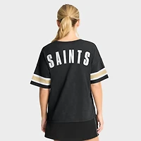 Women's Fanatics Black New Orleans Saints Redzone Curl Route T-Shirt