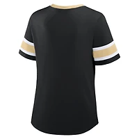 T-shirt à lacets Athena Redzone Draw Play des New Orleans Saints pour femme, noir, Fanatics