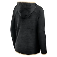 Women's Fanatics Black New Orleans Saints Redzone End Around Pass Raglan Full-Zip Hoodie