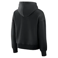 Women's Fanatics Black New Orleans Saints Relaxed High Hip Essential Legacy Hoodie