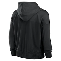 Sweat à capuche entièrement zippé noir New Orleans Saints Script Lock Fanatics pour femmes