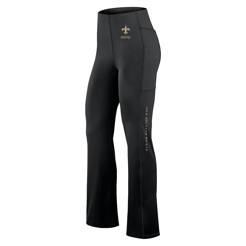 Legging évasé ajusté Fanatics New Orleans Saints Studio noir pour femmes