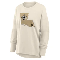 Women's Fanatics Cream New Orleans Saints Dove Legacy Long Sleeve T-Shirt
