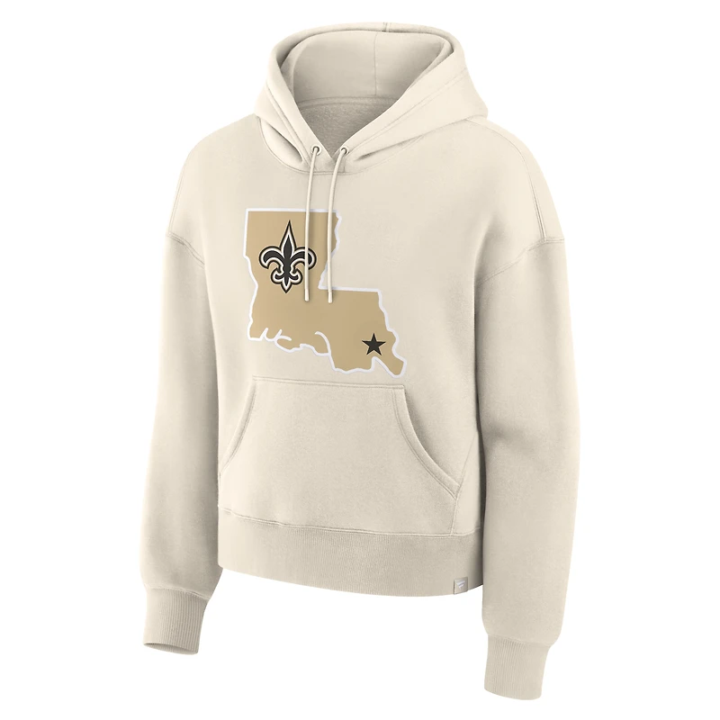 Sweat à capuche pour femme Fanatics Cream New Orleans Saints Dove Legacy