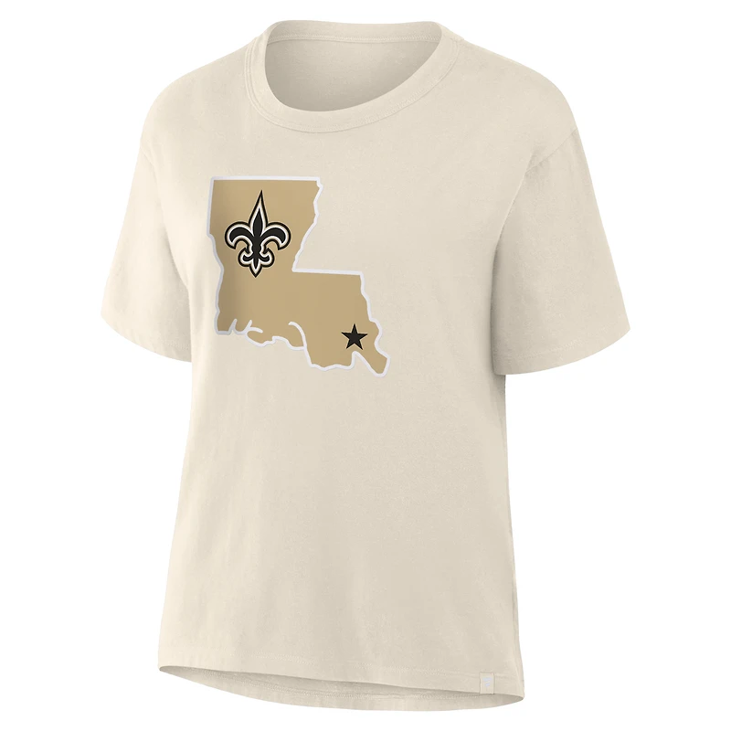 T-shirt crème Fanatics New Orleans Saints Dove Legacy pour femme