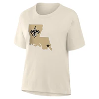 T-shirt crème Fanatics New Orleans Saints Dove Legacy pour femme
