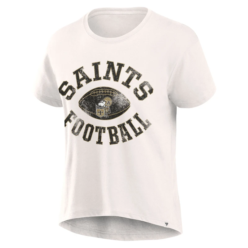 Women's Fanatics Cream New Orleans Saints Football Home Fashion T-Shirt