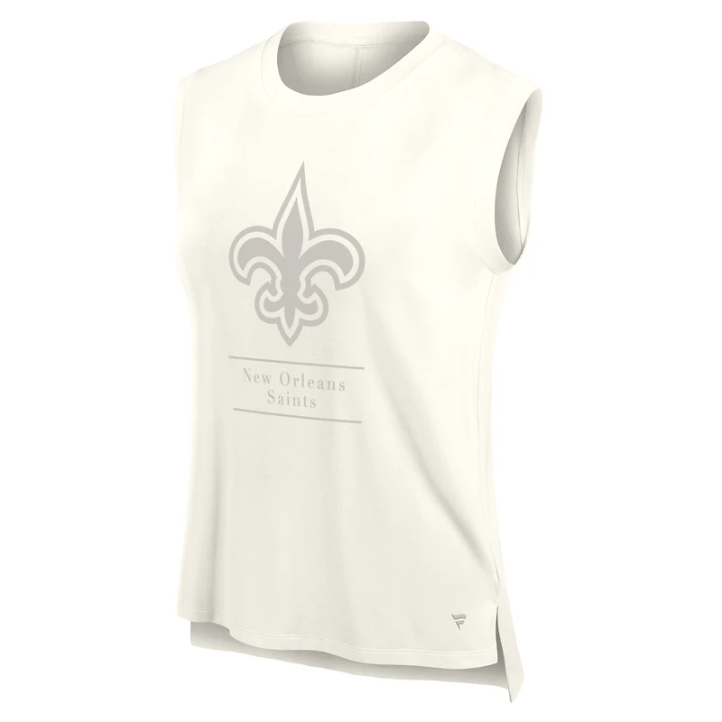 Women's Fanatics Cream New Orleans Saints Studio Embrace Tank Top