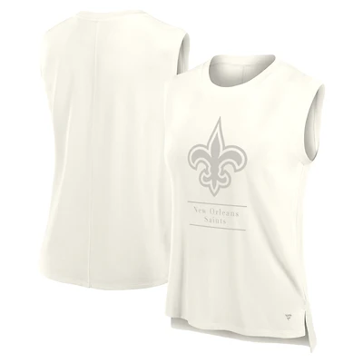 Women's Fanatics Cream New Orleans Saints Studio Embrace Tank Top