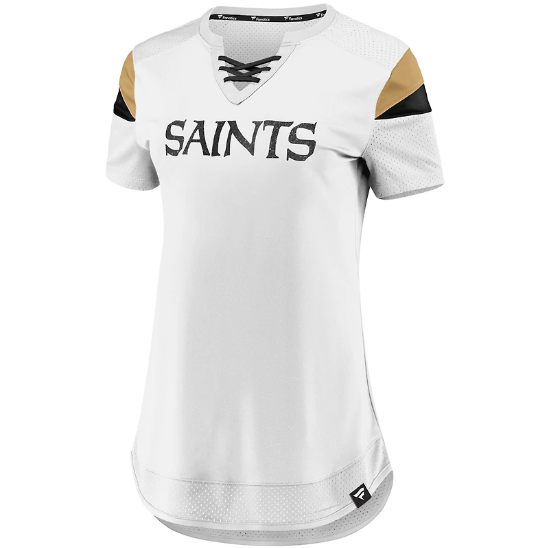 Fanatics pour femmes Drew Brees Blanc New Orleans Saints Athena Nom et numéro Haut tendance