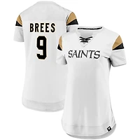 Fanatics pour femmes Drew Brees Blanc New Orleans Saints Athena Nom et numéro Haut tendance