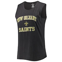 Débardeur grande taille Fanatics Heather Charcoal New Orleans Saints pour femmes