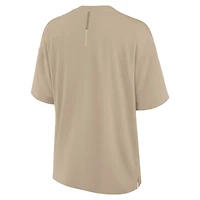 Women's Fanatics Khaki New Orleans Saints Oversized Elements T-Shirt
