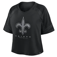 Women's Fanatics New Orleans Saints Oversized Raglan V-Neck Blackout Fashion Jersey