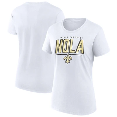 Women's Fanatics White New Orleans Saints Cheerleader T-Shirt