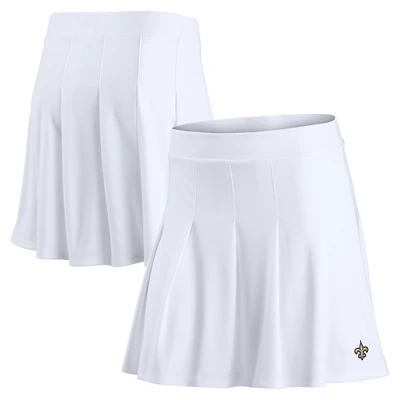 Jupe-short de tennis à logo principal New Orleans Saints pour femmes Fanatics White