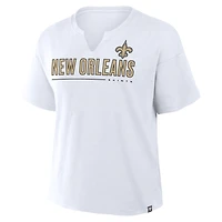 Women's Fanatics White New Orleans Saints Redzone Slub Boxy T-Shirt