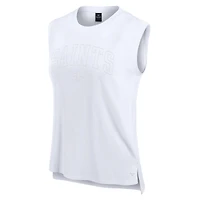 Débardeur de sport blanc New Orleans Saints Studio Fanatics pour femmes